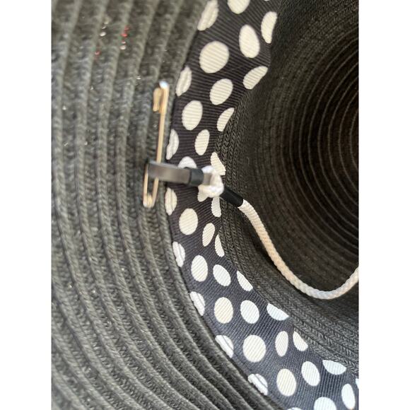 J. Crew Factory Paper Straw Black Sun Hat - Picture 6 of 7